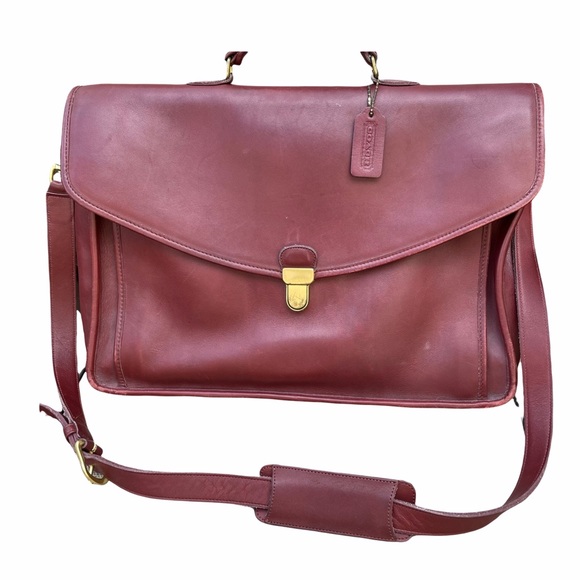 Vintage Coach Leather Briefcase with gold hardware Made in the USA - Picture 6 of 13